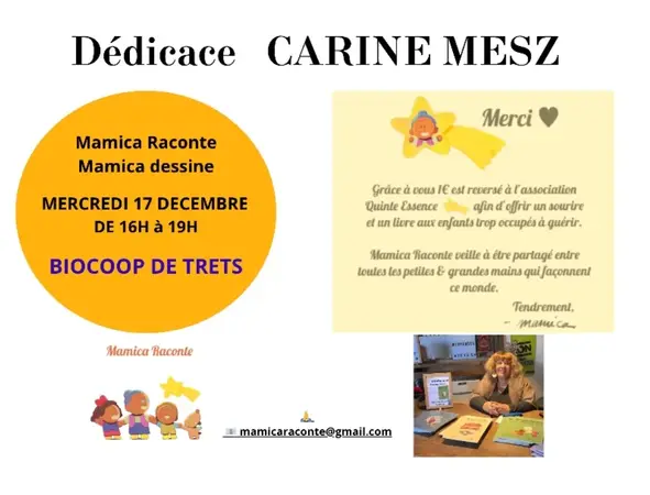 Dédicace de Carine MESZ (Mamica) de 16h à 19h