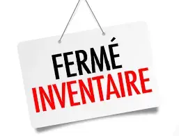 Fermeture exceptionnelle pour inventaire !